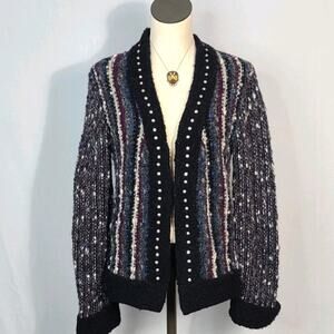 Love Sex Money Marled Knit Cardigan SZ M